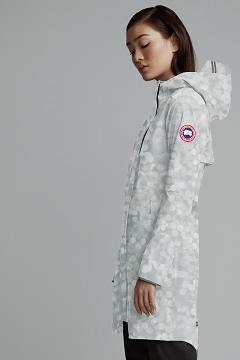 Chamarras Canada Goose Mujer México - Salida Chubasquero Blancos Claro FY2701954